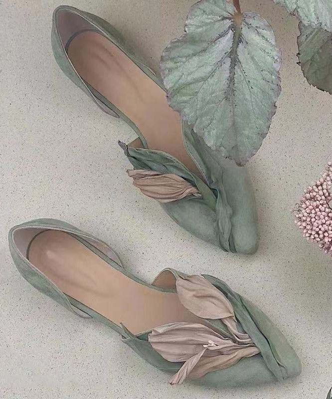 Kvinnelige Ballerina Sko med Spiss Tå og Blomsterdetaljer 4