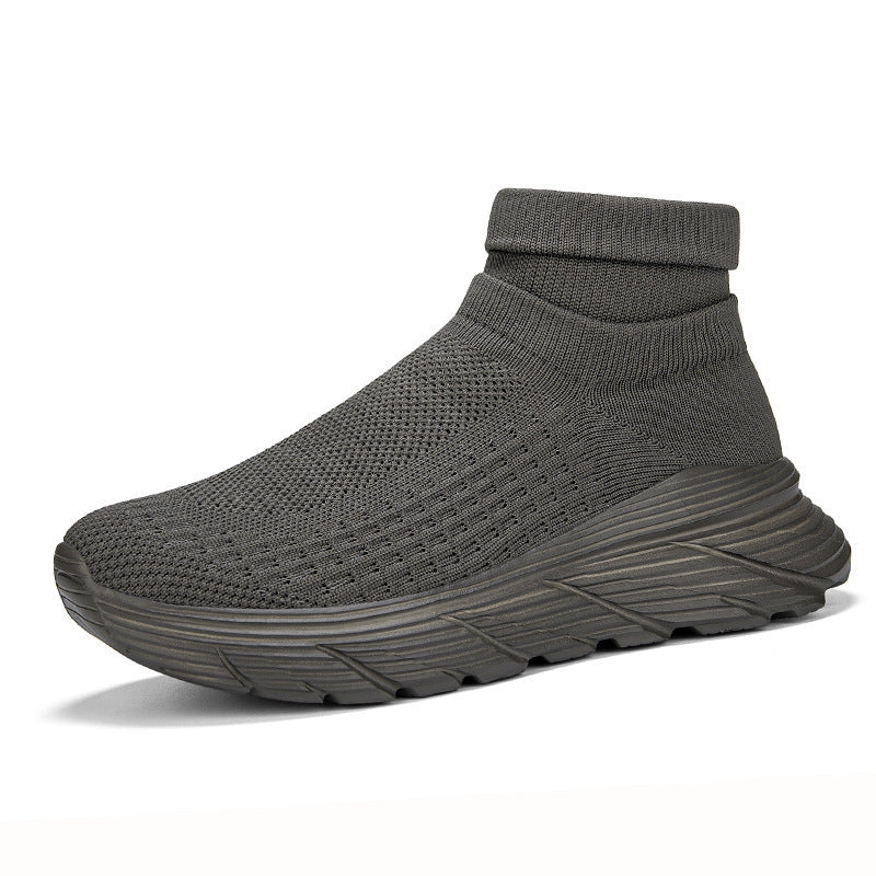 Kvinnelige Høystrikkede Joggesko Komfortabel Design 5