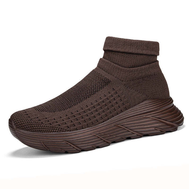 Kvinnelige Høystrikkede Joggesko Komfortabel Design 8