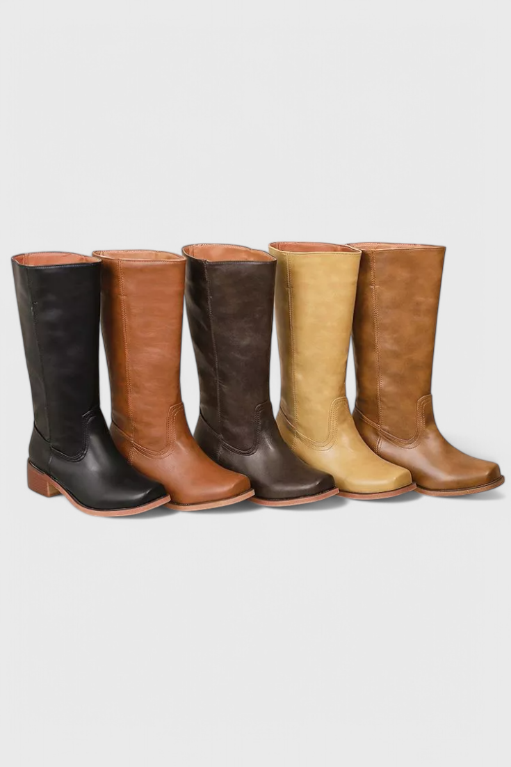 Kvinnelige Knehøye Støvler med Hæler 7