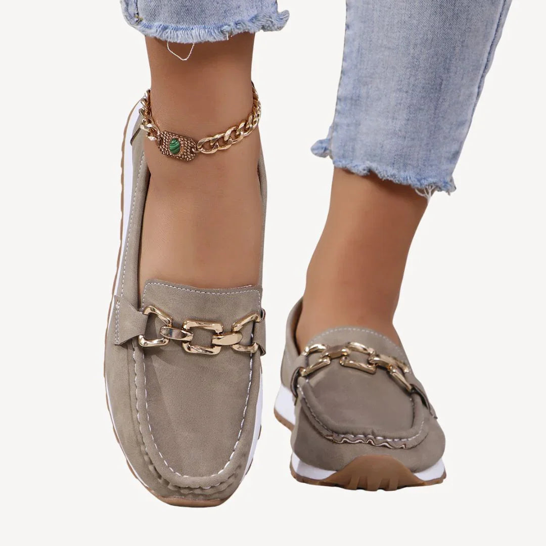 Kvinnelige Loafers med Kjededetaljer Slip-On 6
