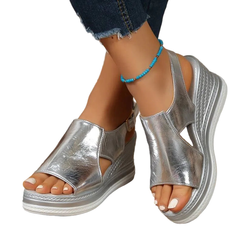 Kvinnelige Sandaler med Konturert Såle og Sklisikker Design 0
