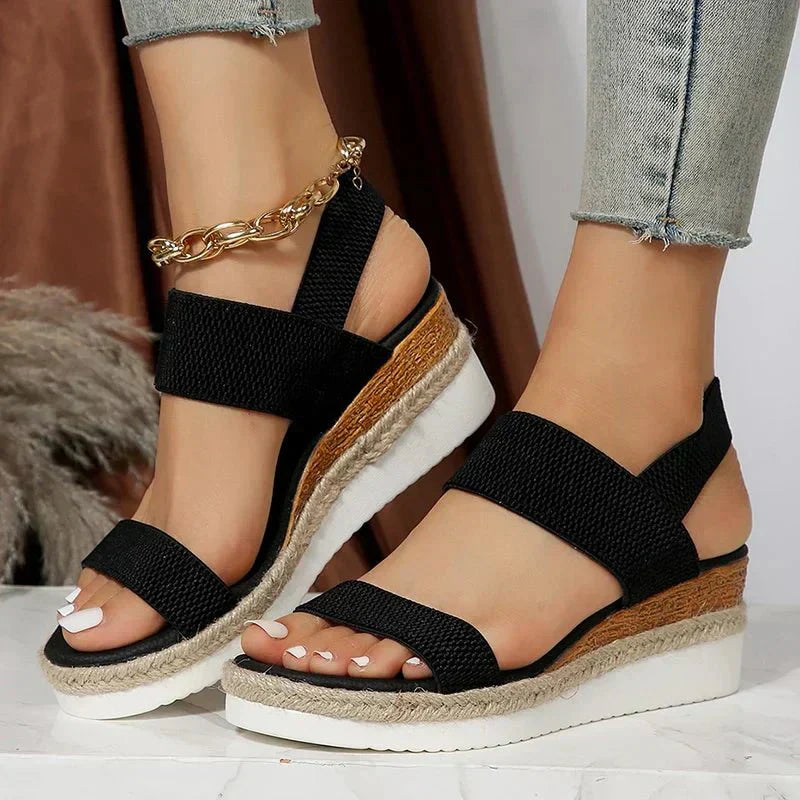 Kvinnelige Sandaler med Plattform og Sporty Stil 4