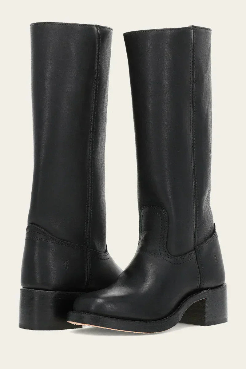 Kvinnelige Vestlige Støvler Mid Calf Klassisk Stil 9