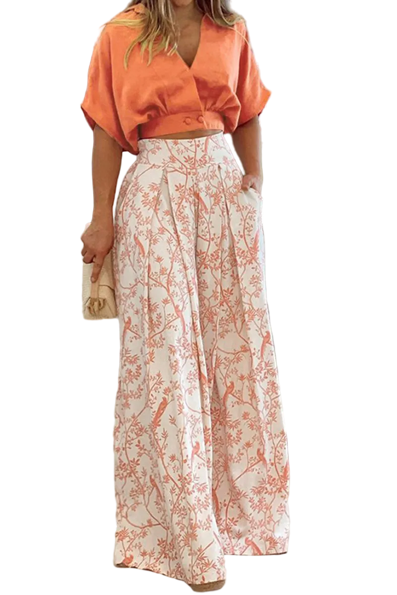 Kvinnenes Moderne Todelt Sett med Cropped Topp 0