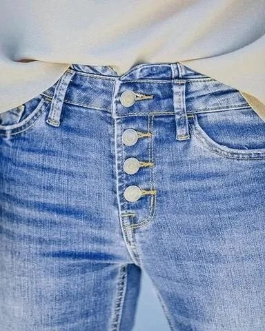 Kvinnens Bootcut Jeans med Høy Midje 6