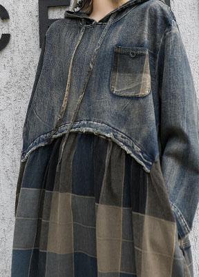 Kvinnens Hettekjole med Patchwork Design 4