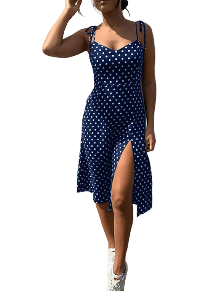 Kvinnens Sommerkjole med Polka Dot Design 0