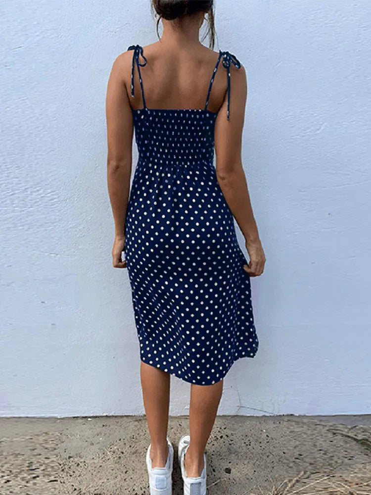 Kvinnens Sommerkjole med Polka Dot Design 4