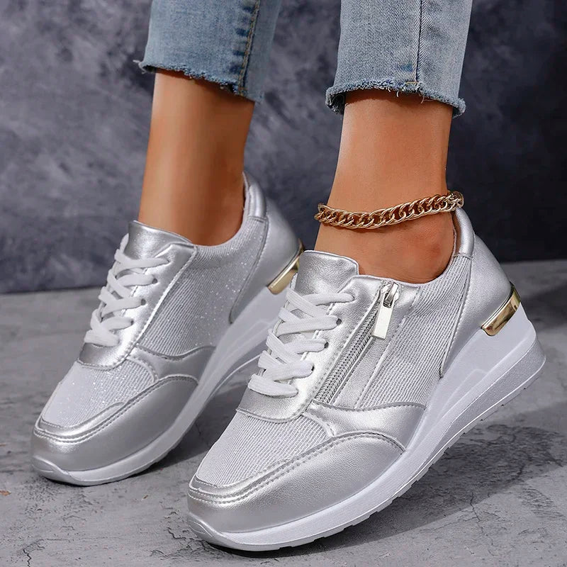 Kvinners Ankelhøye Sneakers med Plattform 7