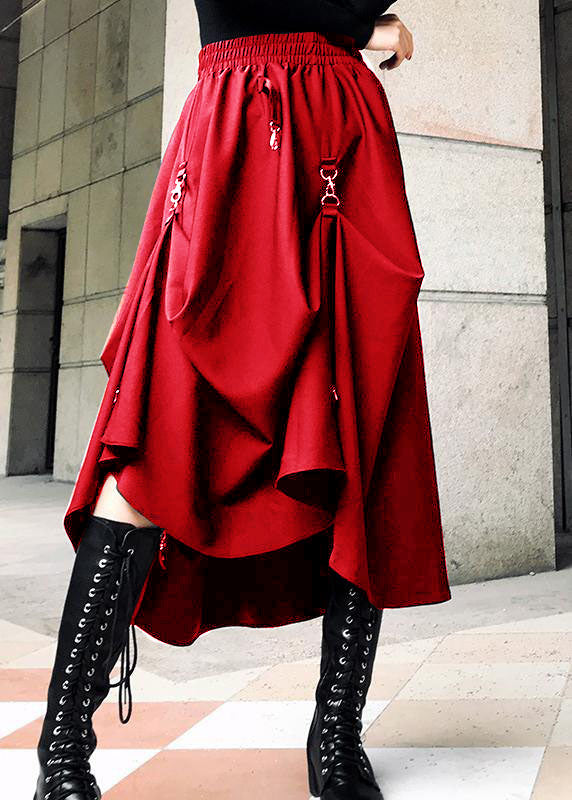 Kvinners Asymmetrisk Design Sommer Skjørt i Svart 2
