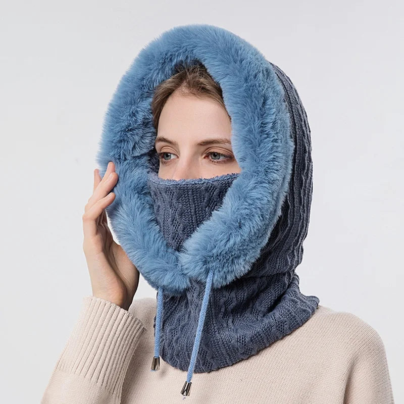 Kvinners Balaclava med Kabelstrikk og Snøring 5