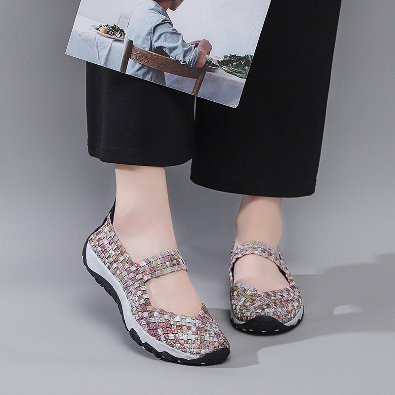 Kvinners Ballerina Sko med Elastiske Stropper 6