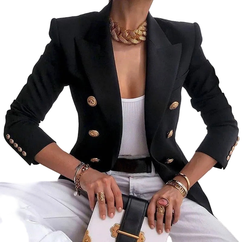 Kvinners Blazer Uformell Stil 0