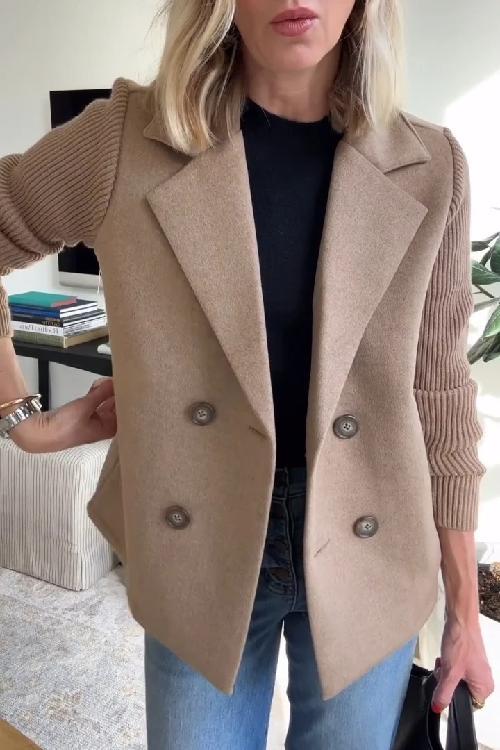 Kvinners Blazer med Strikket Design 5