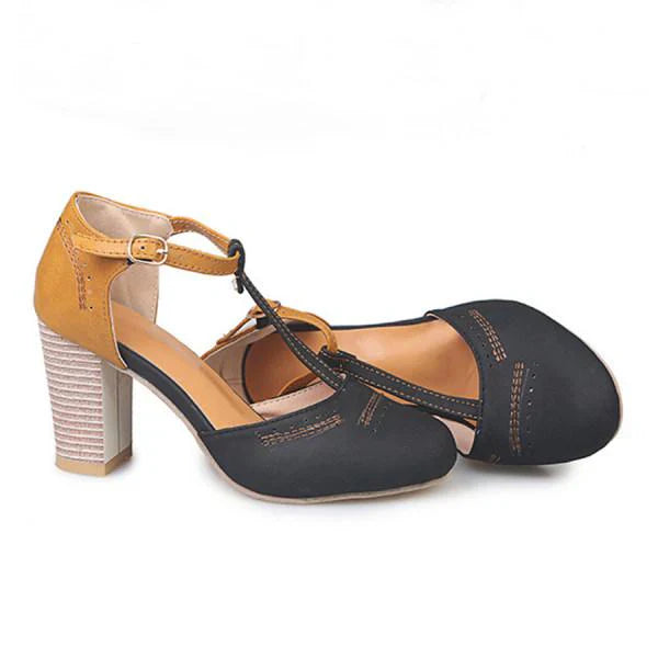 Kvinners Chunky Heel Mary Janes 2