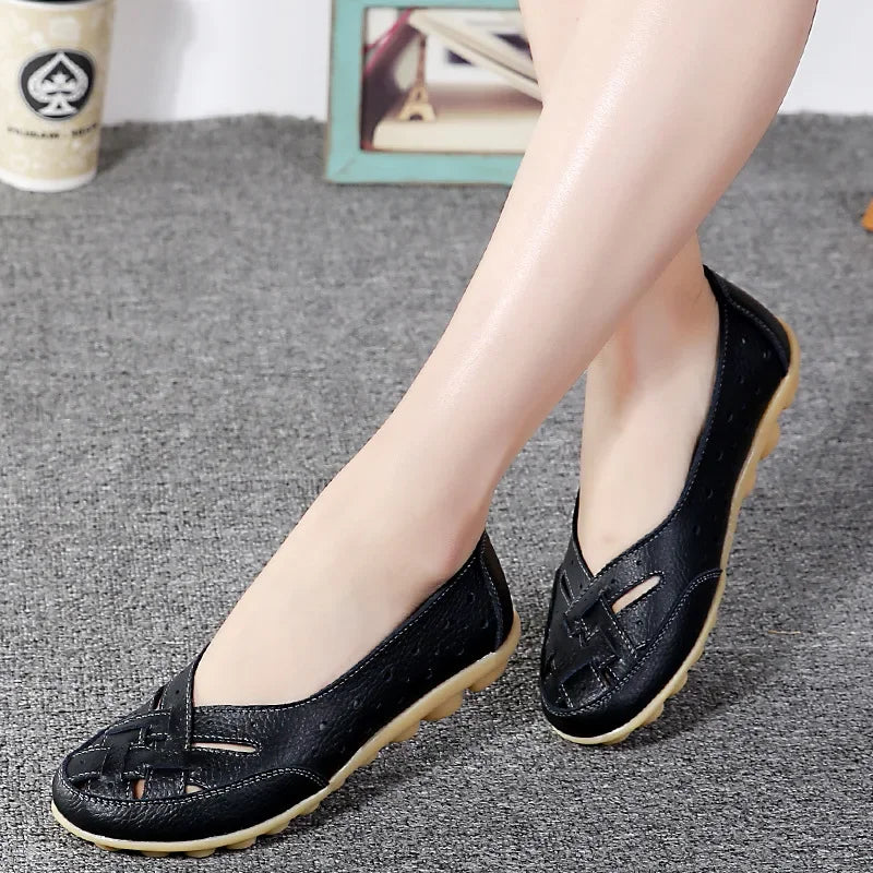 Kvinners Flate Sko Loafers 5
