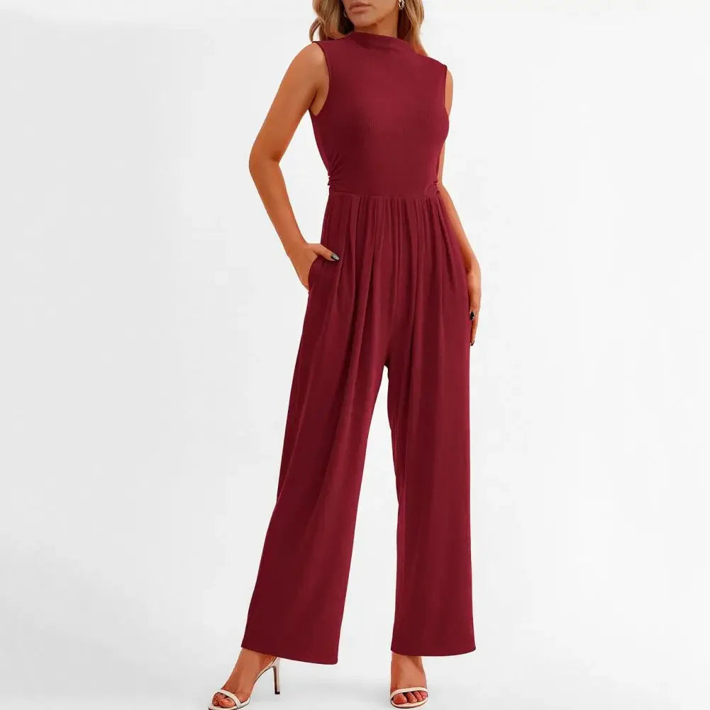 Kvinners Formell Jumpsuit Med Bred Ben 3