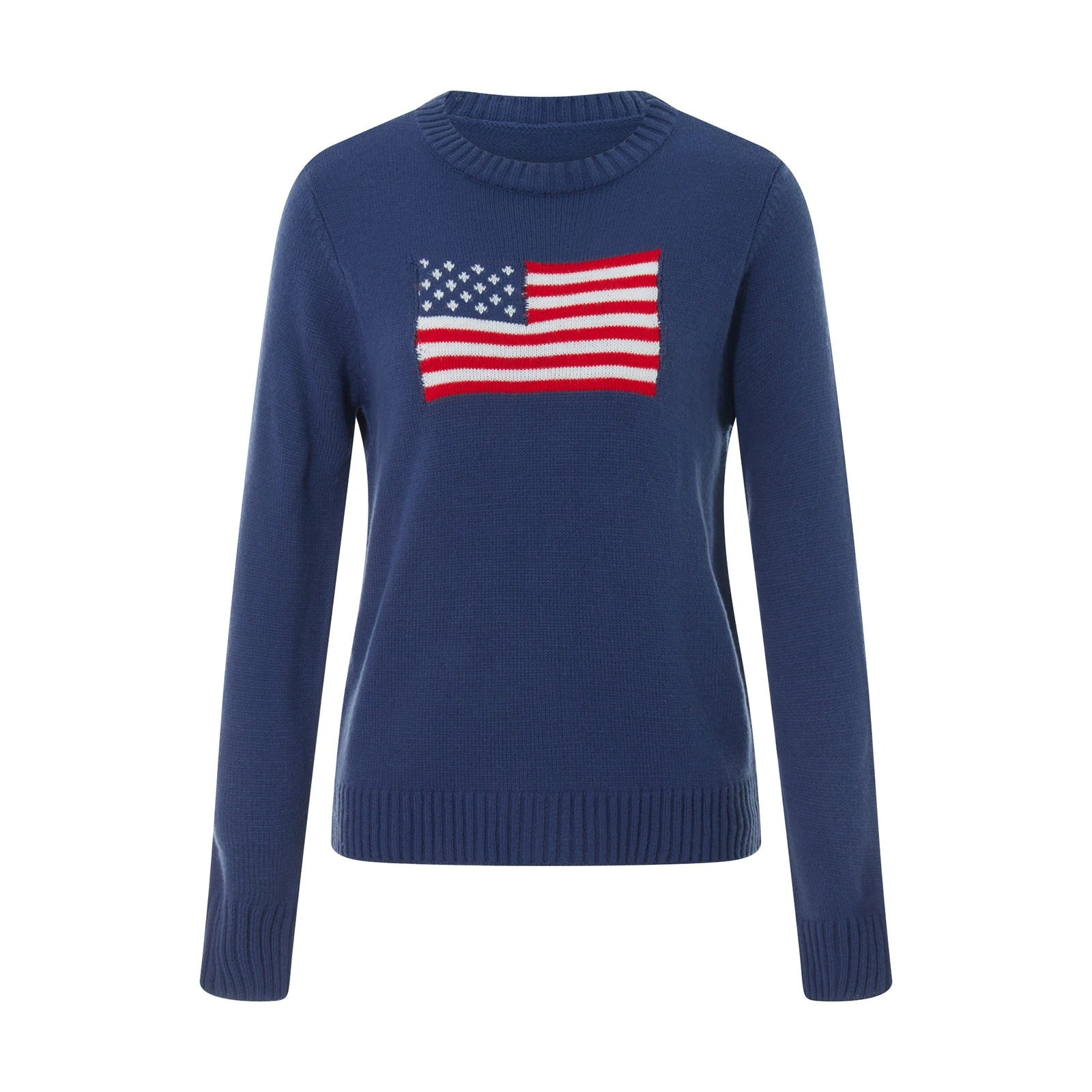 Kvinners Høstgenser med Amerikansk Flagg Design 4
