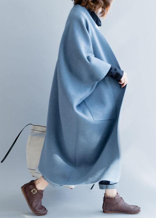 Kvinners Lang Vinterfrakk med Batwing Sleeve 2