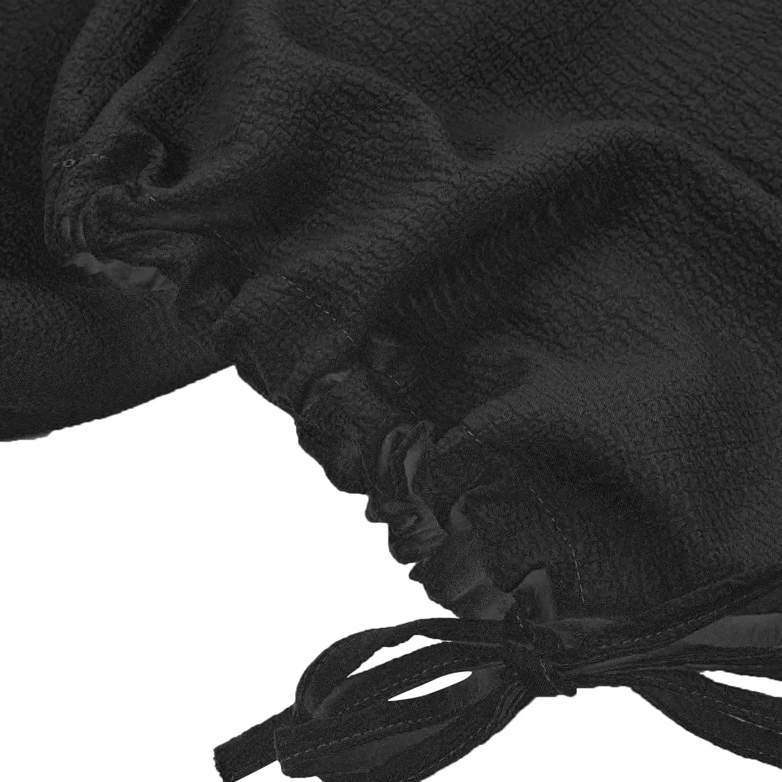 Kvinners Løse Bukser med Snøring Bred Ben Polyester Spandex Bomull 4