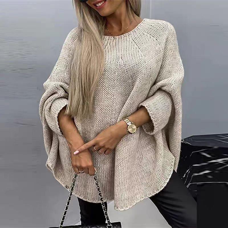 Kvinners Oversized Kappegenser med Batwing-ermer 2