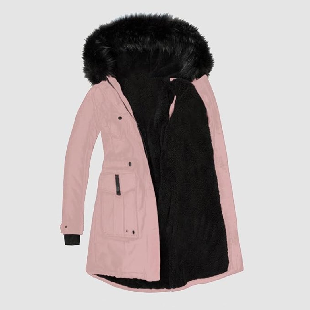 Kvinners Parkas med Fuskepelskant 1