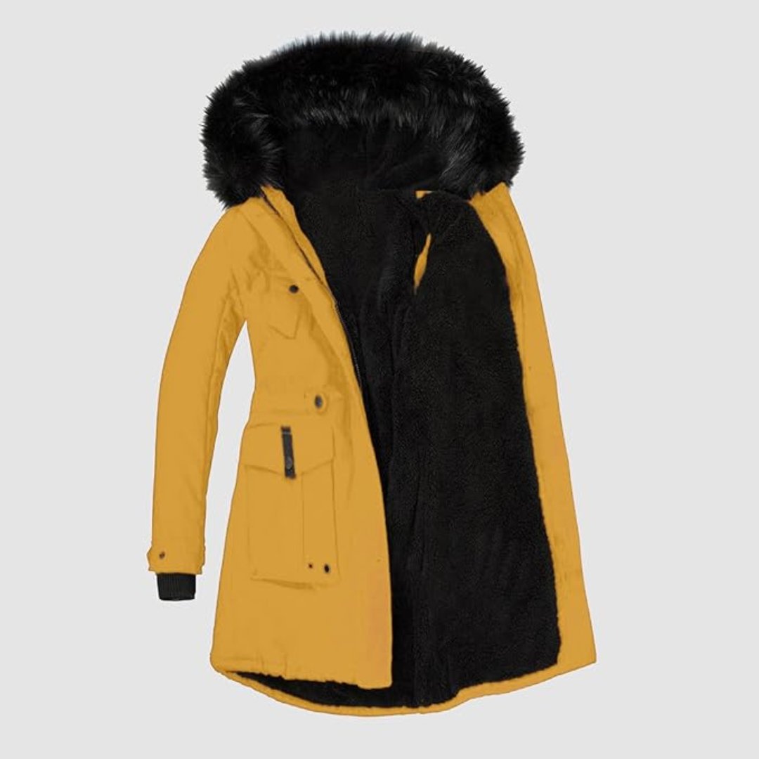 Kvinners Parkas med Fuskepelskant 3