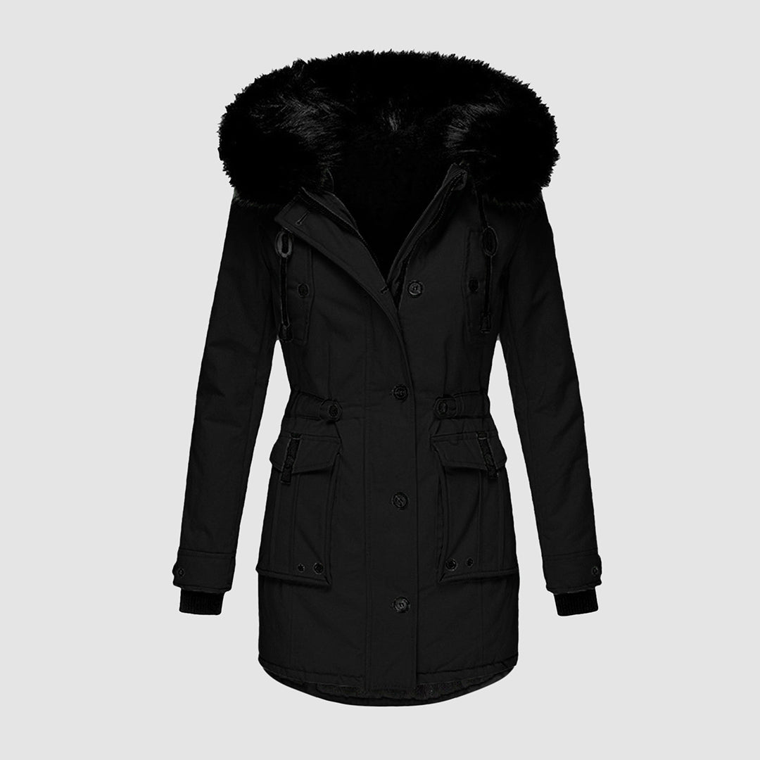 Kvinners Parkas med Fuskepelskant 6