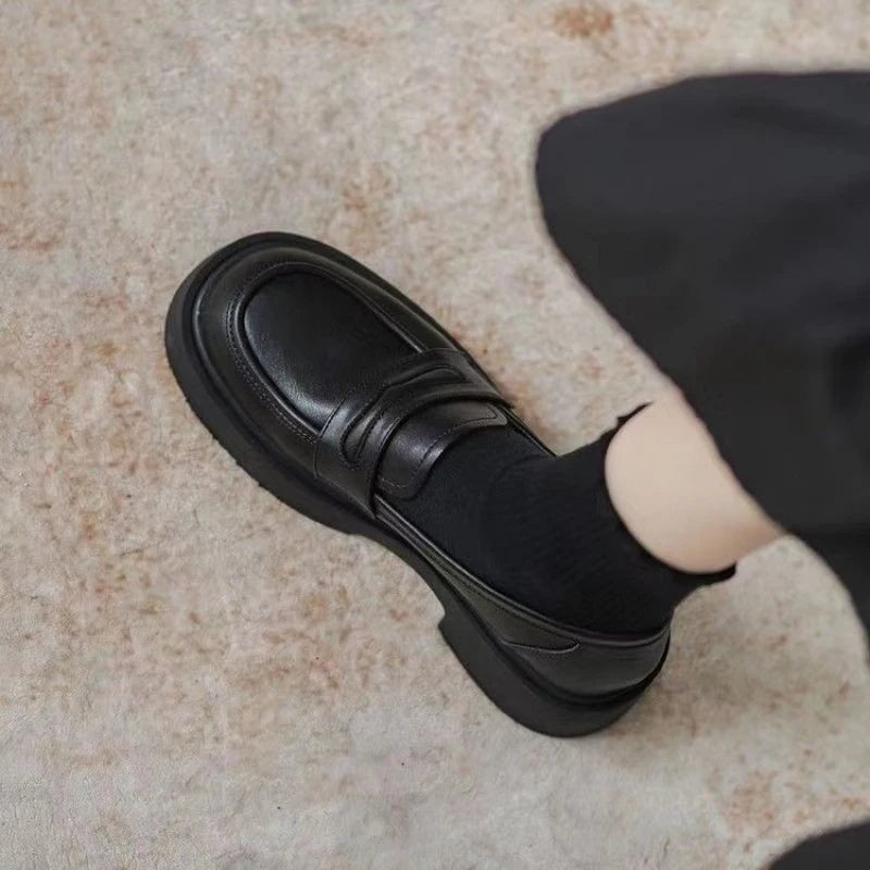 Kvinners Plattform Loafers Chunky Sole 3