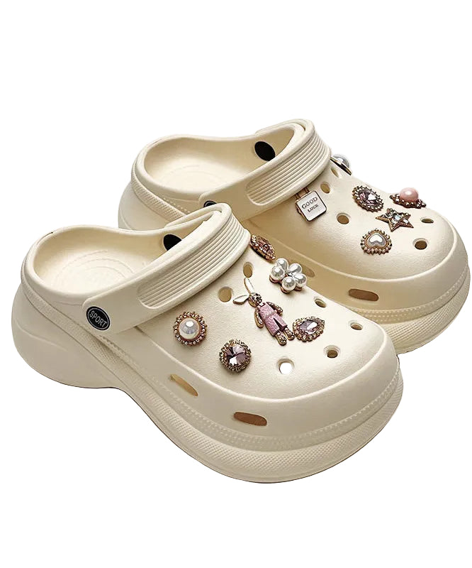 Kvinners Plattformflip-flops Uthult Design 0