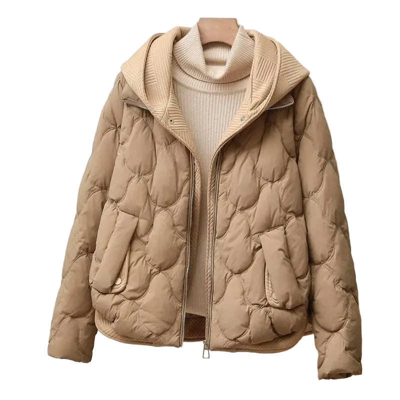 Kvinners Puffer Jakke Moderne Design 0
