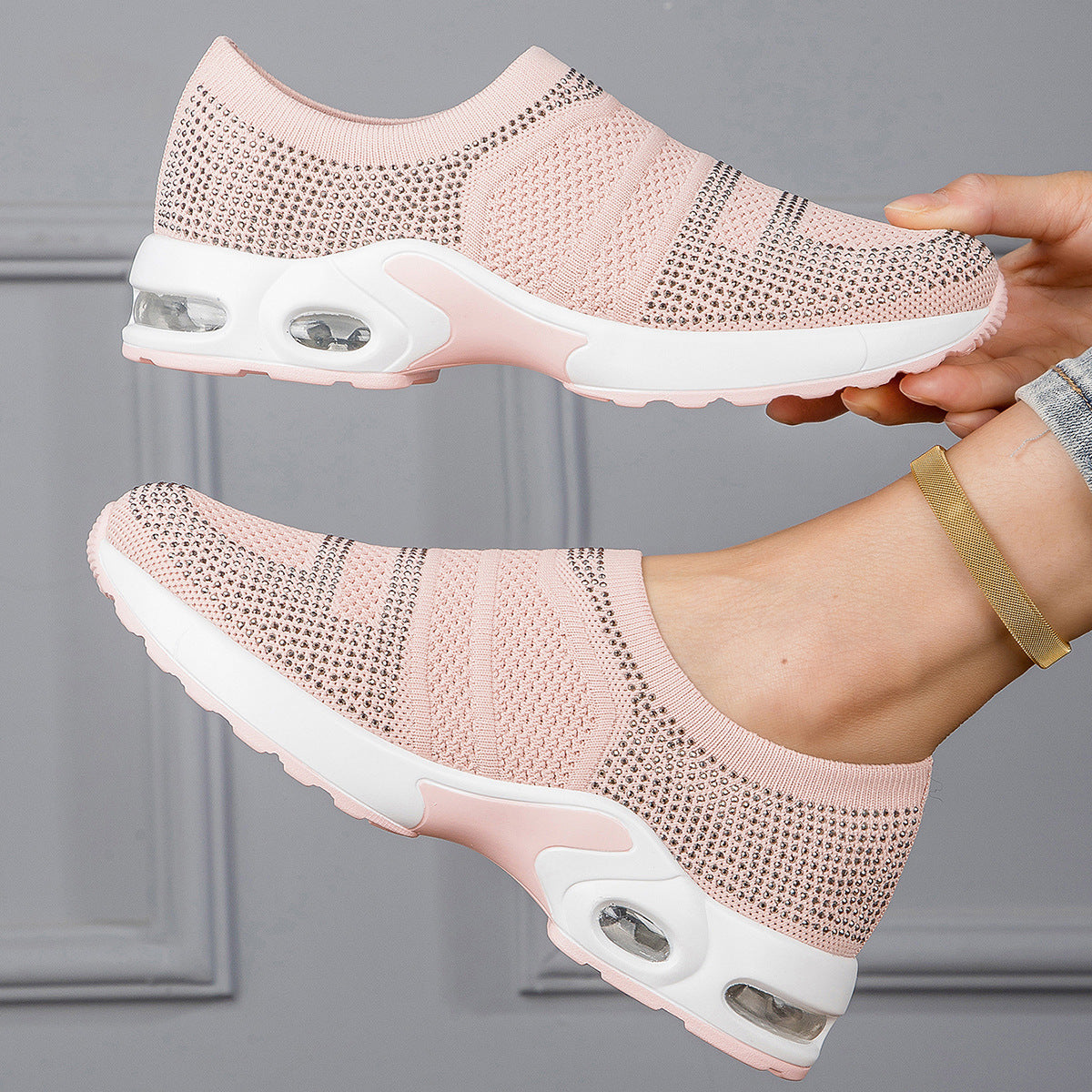 Kvinners Slip-On Sportssko Pustende Design 1