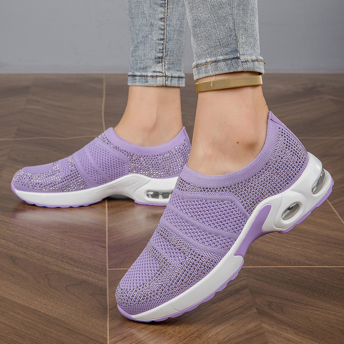 Kvinners Slip-On Sportssko Pustende Design 6