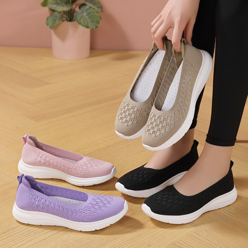 Kvinners Slip-on Fritidssko med Pustende Design 4