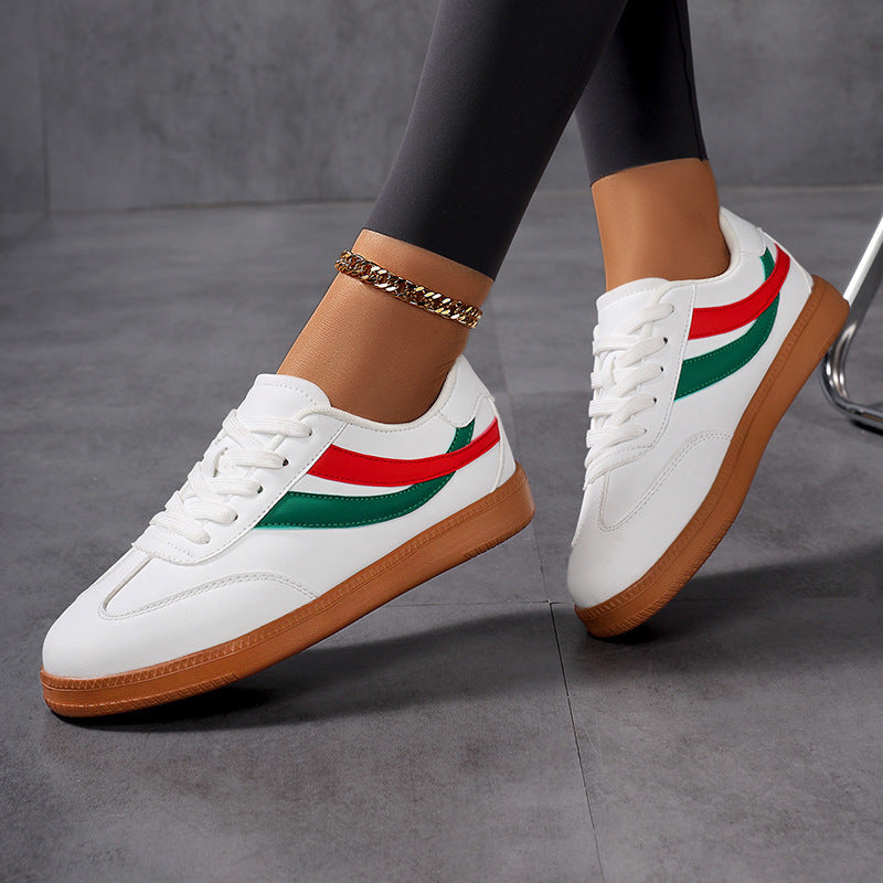 Kvinners Sneakers Klassisk Stripet Design 4