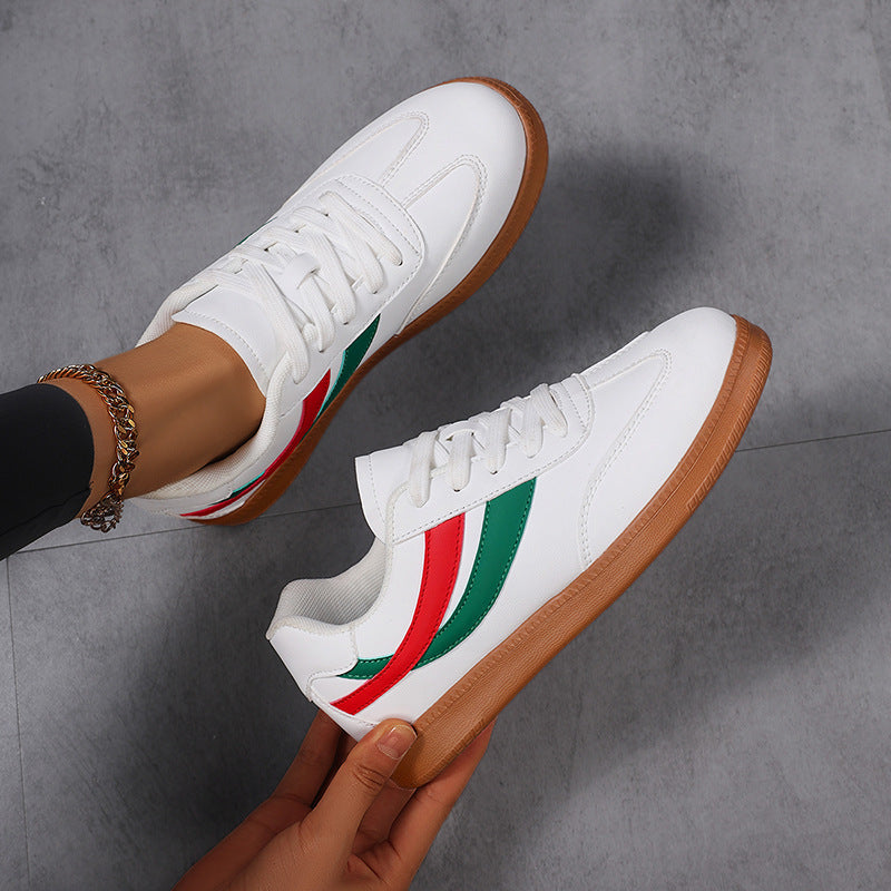 Kvinners Sneakers Klassisk Stripet Design 6