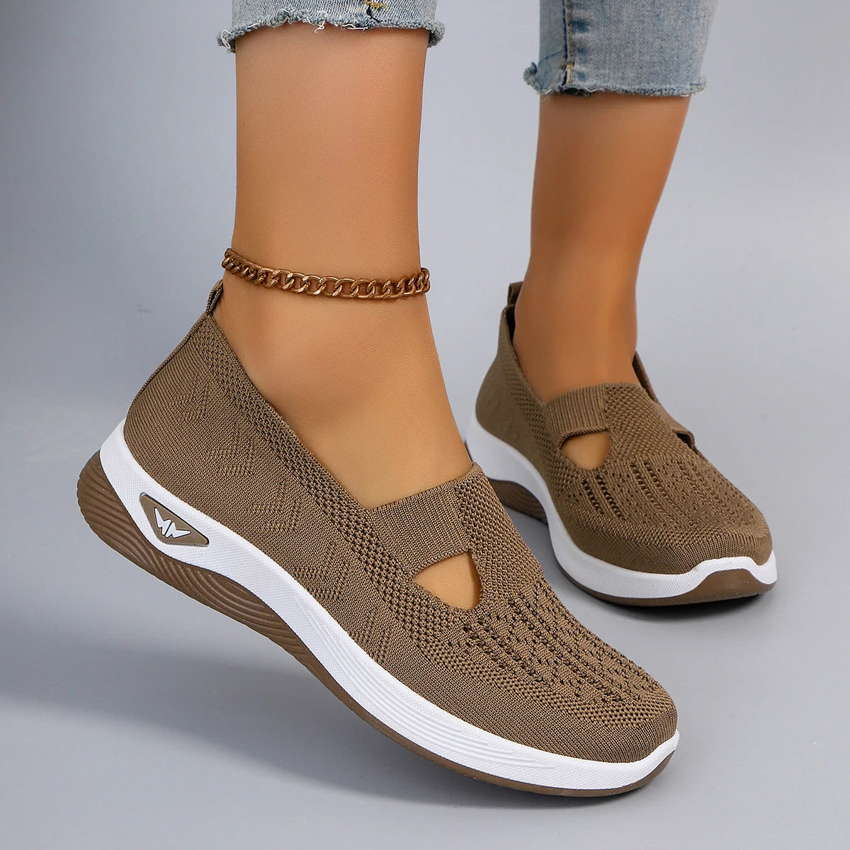 Kvinners Sportsko Lettvektet Pustende Tekstil Gummi 10