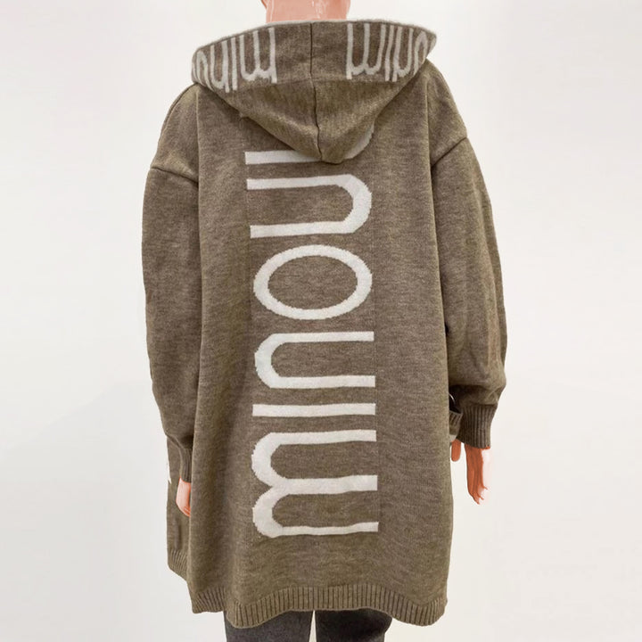 Kvinners Strikket Cardigan Tidløs Design Langermet 3