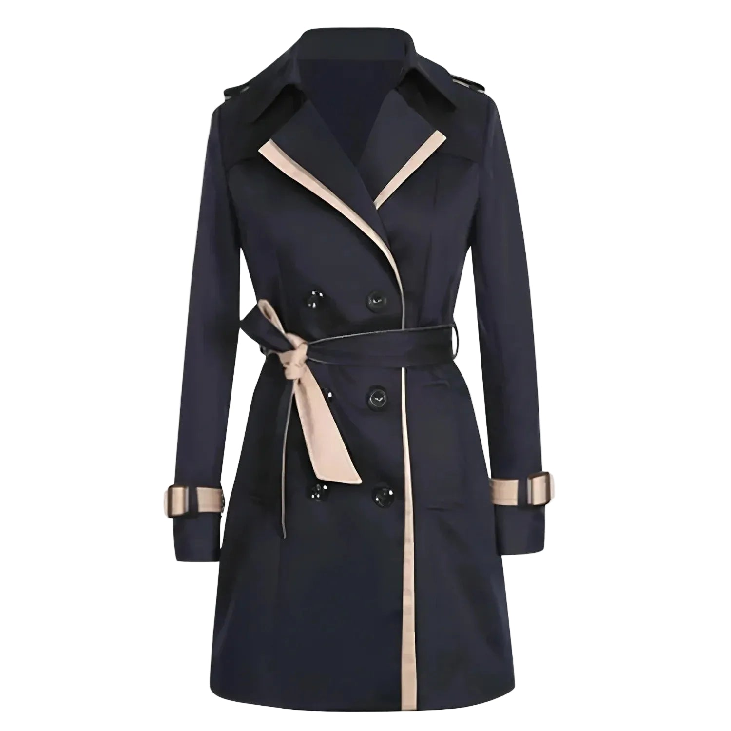 Kvinners Trenchcoat Tidløs Med Belte 2