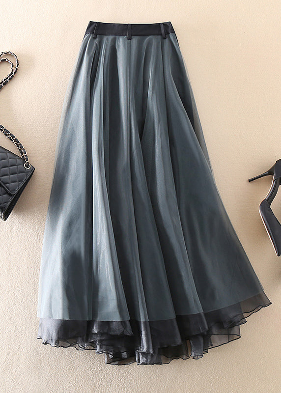 Kvinners Tulle Skjørt i Patchwork Stil 3