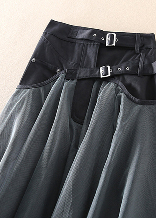 Kvinners Tulle Skjørt i Patchwork Stil 4