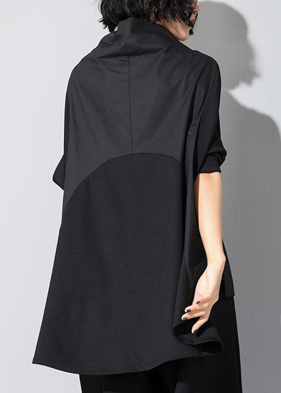 Kvinners Turtleneck Genser med Lommer i Sort 3