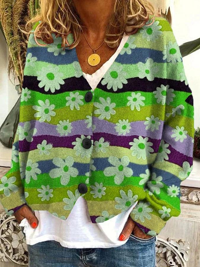 Kvinners Vintage Cardigan med Knappdetaljer 4