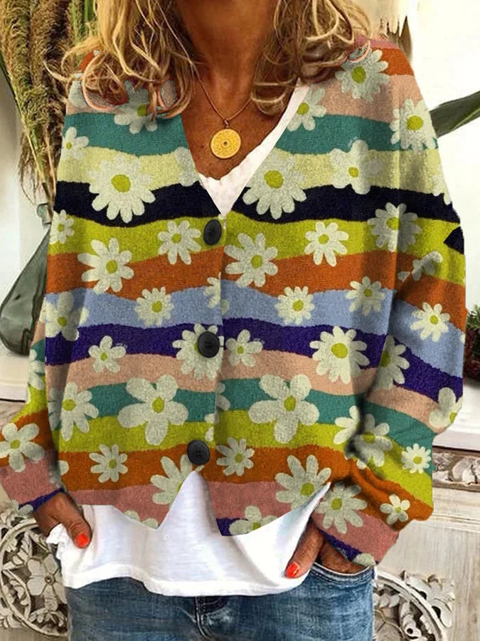 Kvinners Vintage Cardigan med Knappdetaljer 5