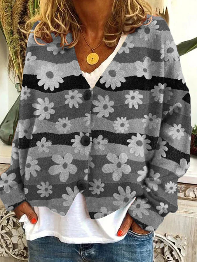 Kvinners Vintage Cardigan med Knappdetaljer 6
