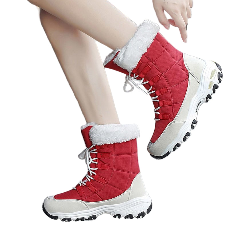 Kvinners Vinterstøvler Fôret Varme 8