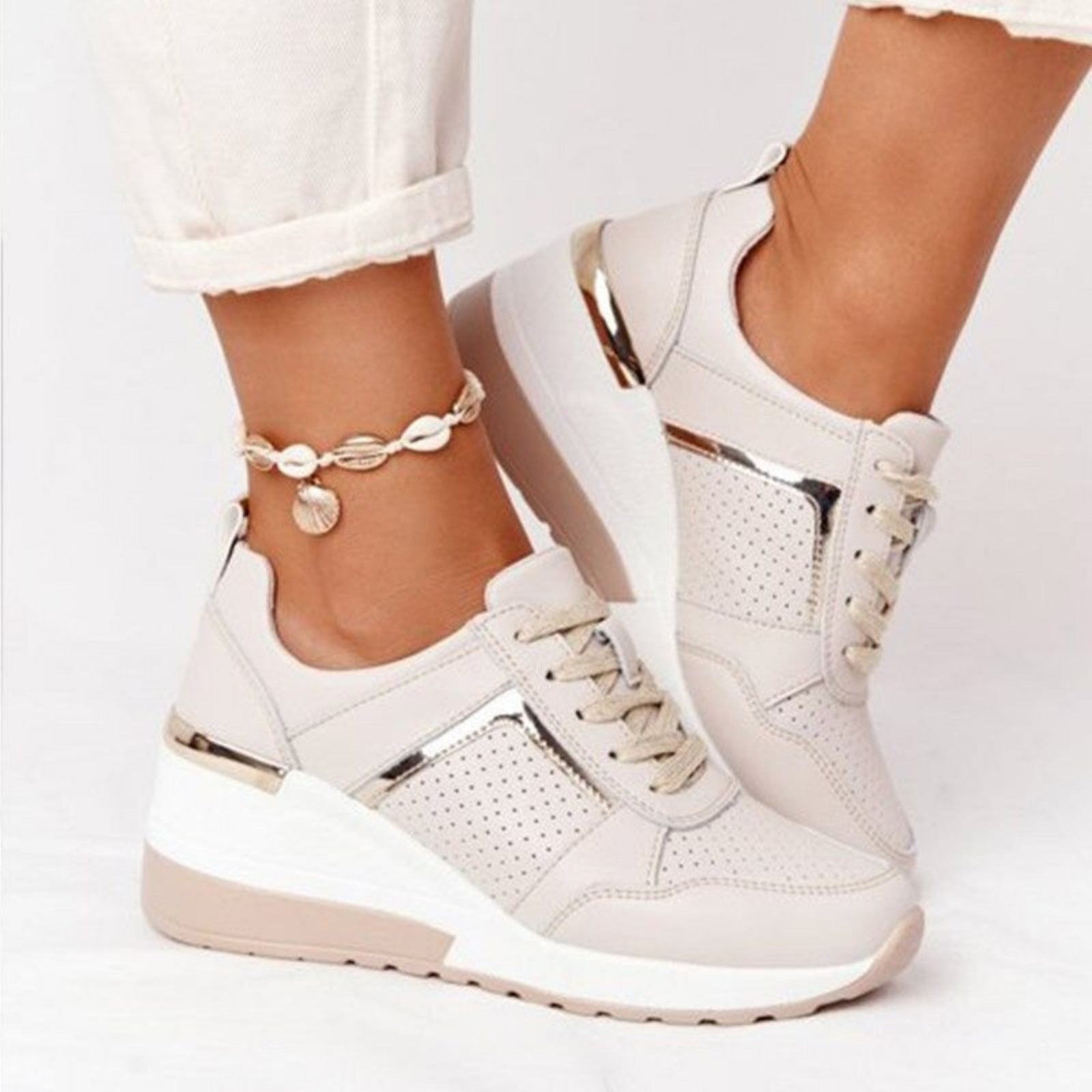 Kvinners Wedge Joggesko med Raffinert Design 2