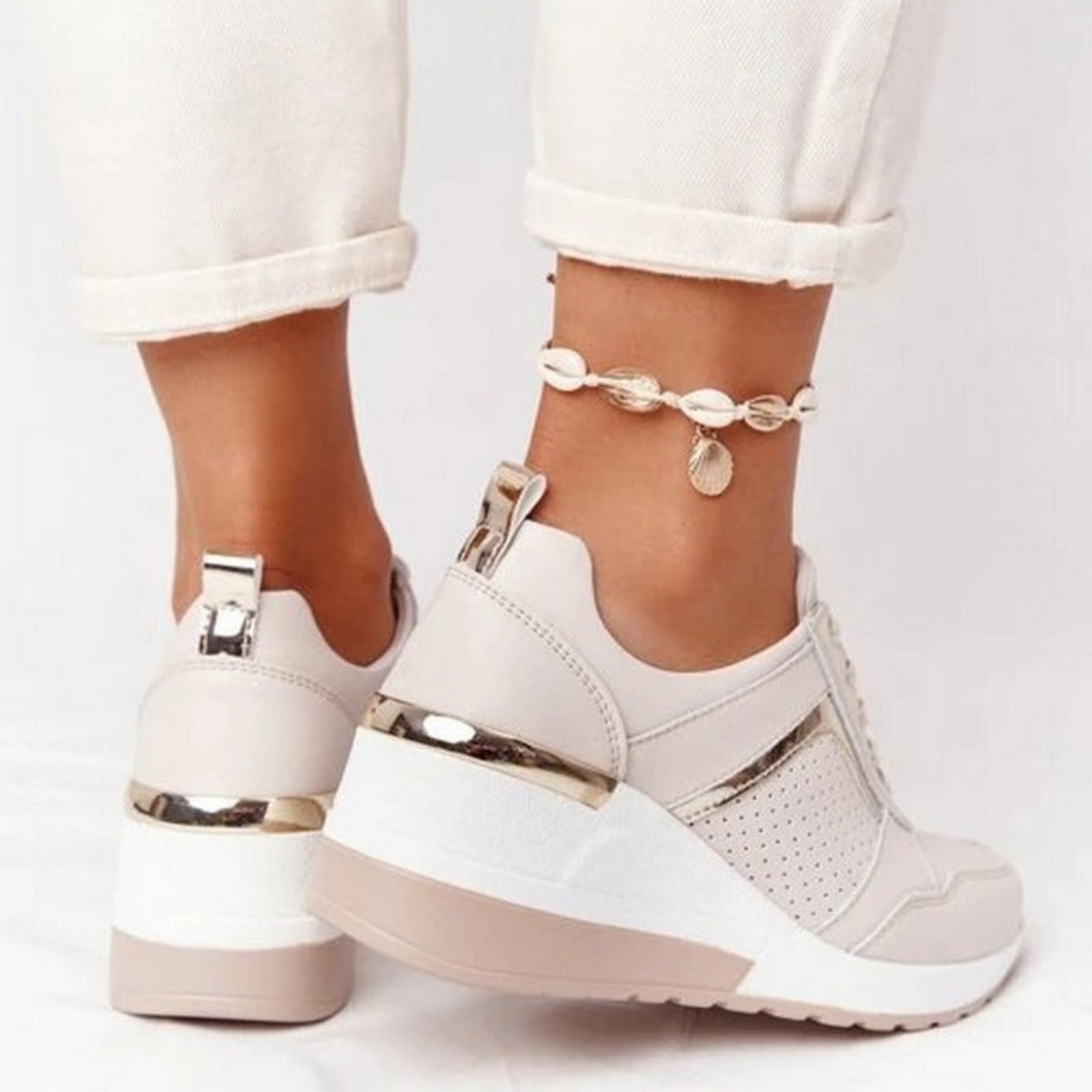 Kvinners Wedge Joggesko med Raffinert Design 5