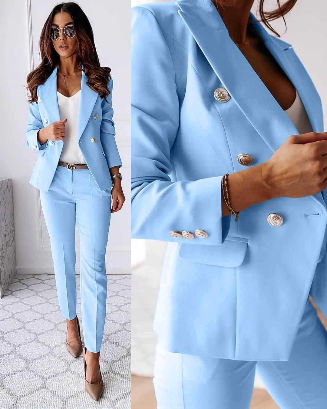 Kvinnes Blazersett Skreddersydd Stil 5